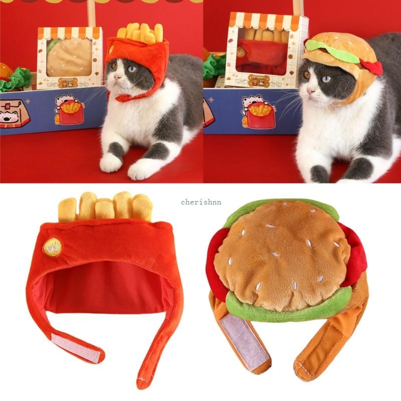 CH * Mùa Đông Thú Cưng Hamburger Mũ Đội Đầu Cho Giống Nhỏ Sang Trọng Mũ Chó Bảo Vệ Tai Chó Vỏ Đầu Ho