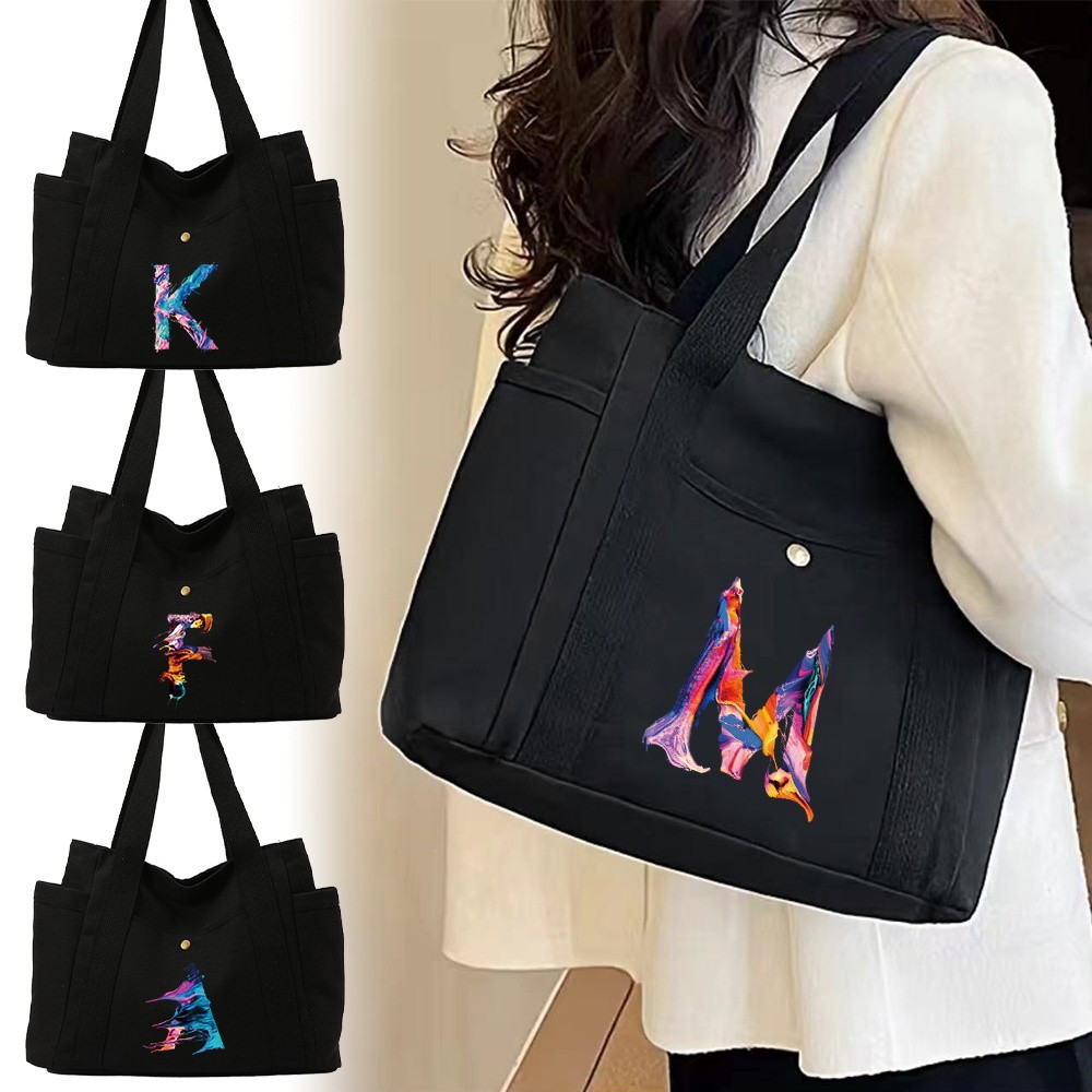 HOT Black zipper bag zipper bag canvas zipper bag for clothes Young Tour Tote Large Travel Bag Multi