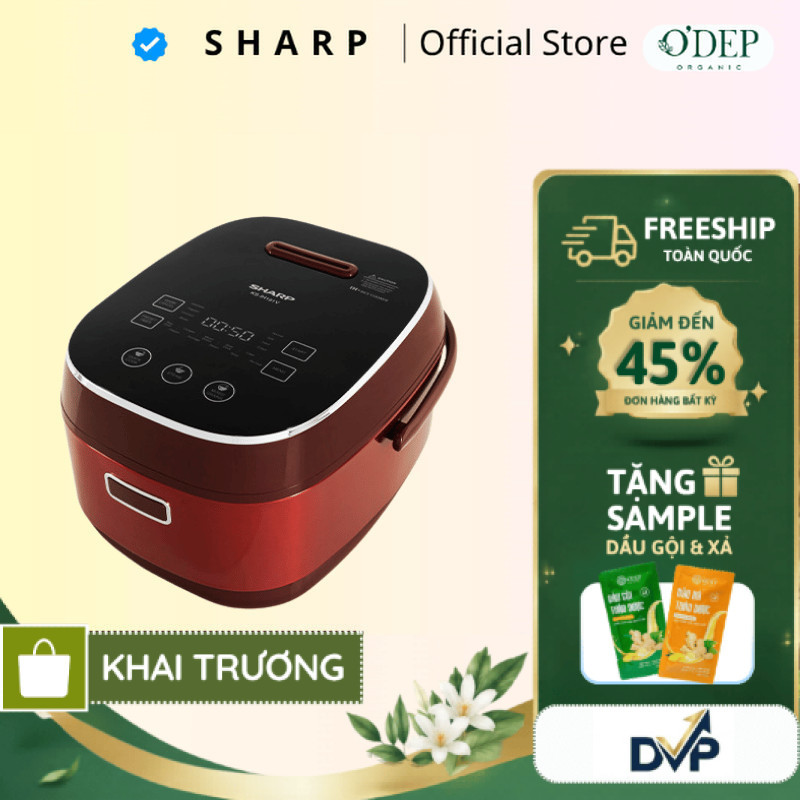 Nồi cơm điện cao tần cảm ứng Sharp 1.8L KS-IH191V-RD - Bảo hành 12 tháng - SHOP DVP