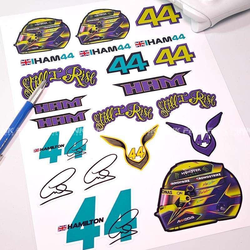 F1 stickers, number 44 stickers, Lewis, racing style car window decoration stickers