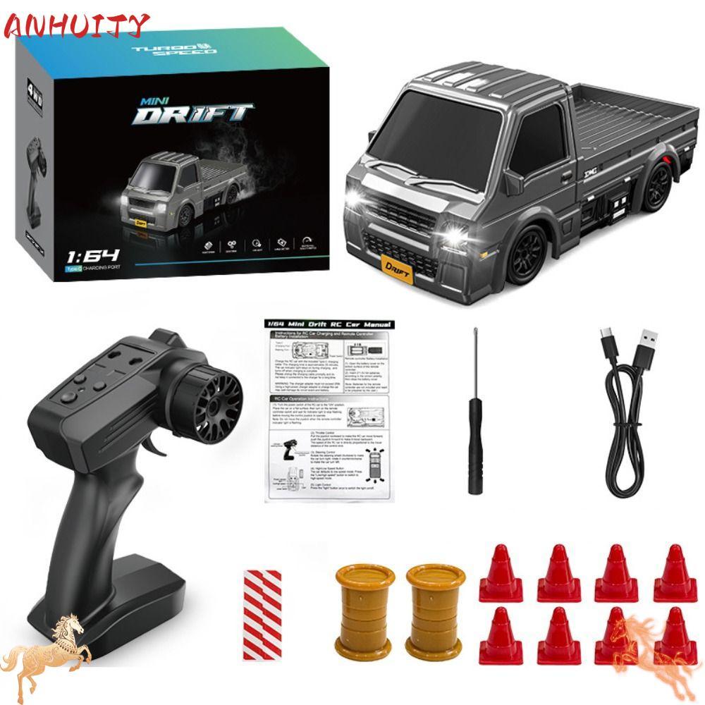 ANHUITYJ 1: 64 RC Truck, 2.4G 4WD RC Drift Car, Đèn LED Chất Lượng Cao Sạc Điều Khiển Từ Xa Tốc Độ C