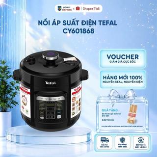 Nồi áp suất điện tefal cy601868 - dung tích 6 lít - công suất 1000w - kèm xửng hấp - bảo hành 1 năm