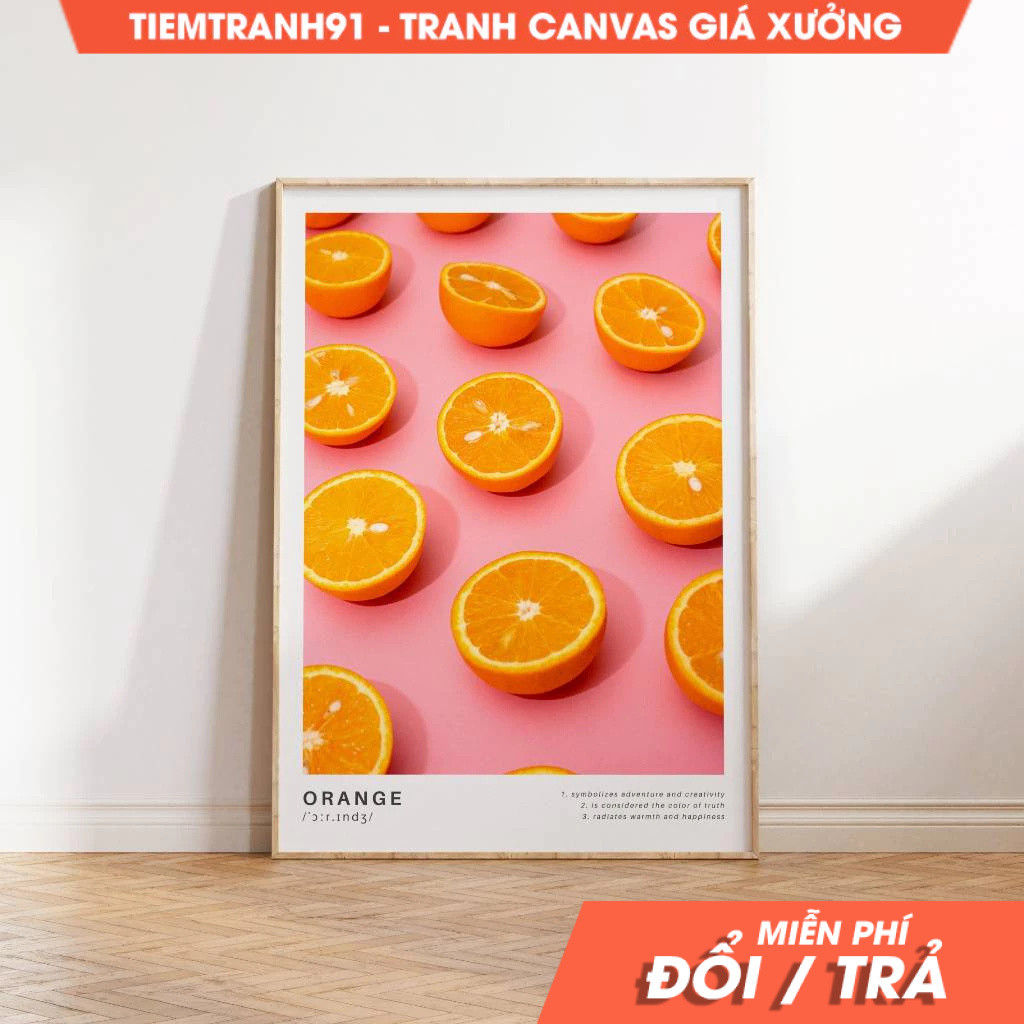 Tranh treo tường, Kitchen Wall Art Orange Definition Trendy Kitchen Poster Preppy Kitchen Art Photog