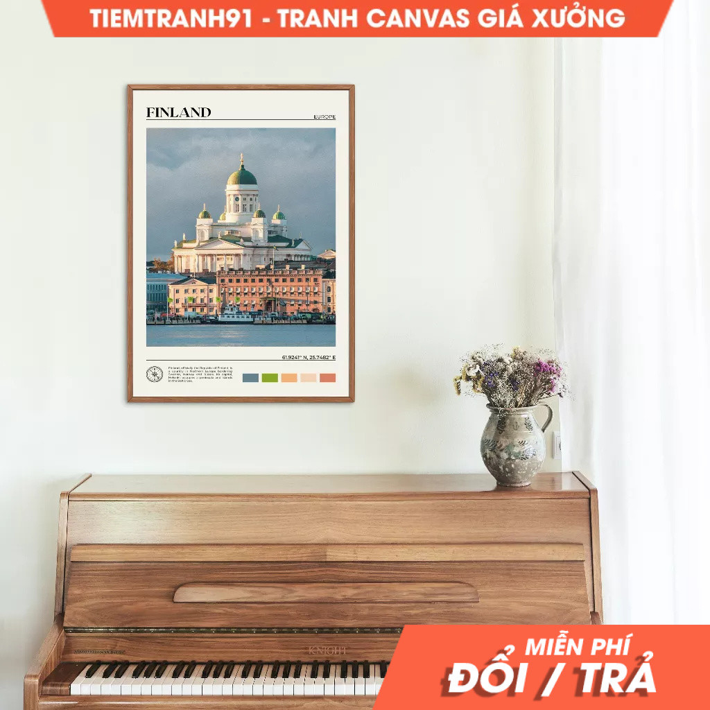 Tranh treo tường, Oil Paint, Finland Wall Art, Finland Poster, Finland Photo, Finland Wall Decor, Eu