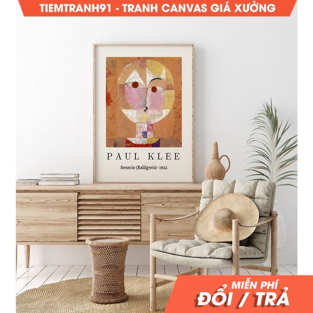 Tranh treo tường Paul Klee Senecio Poster, Paul Klee Art, La Grand Galerie, Paul Klee Exhibition Pos