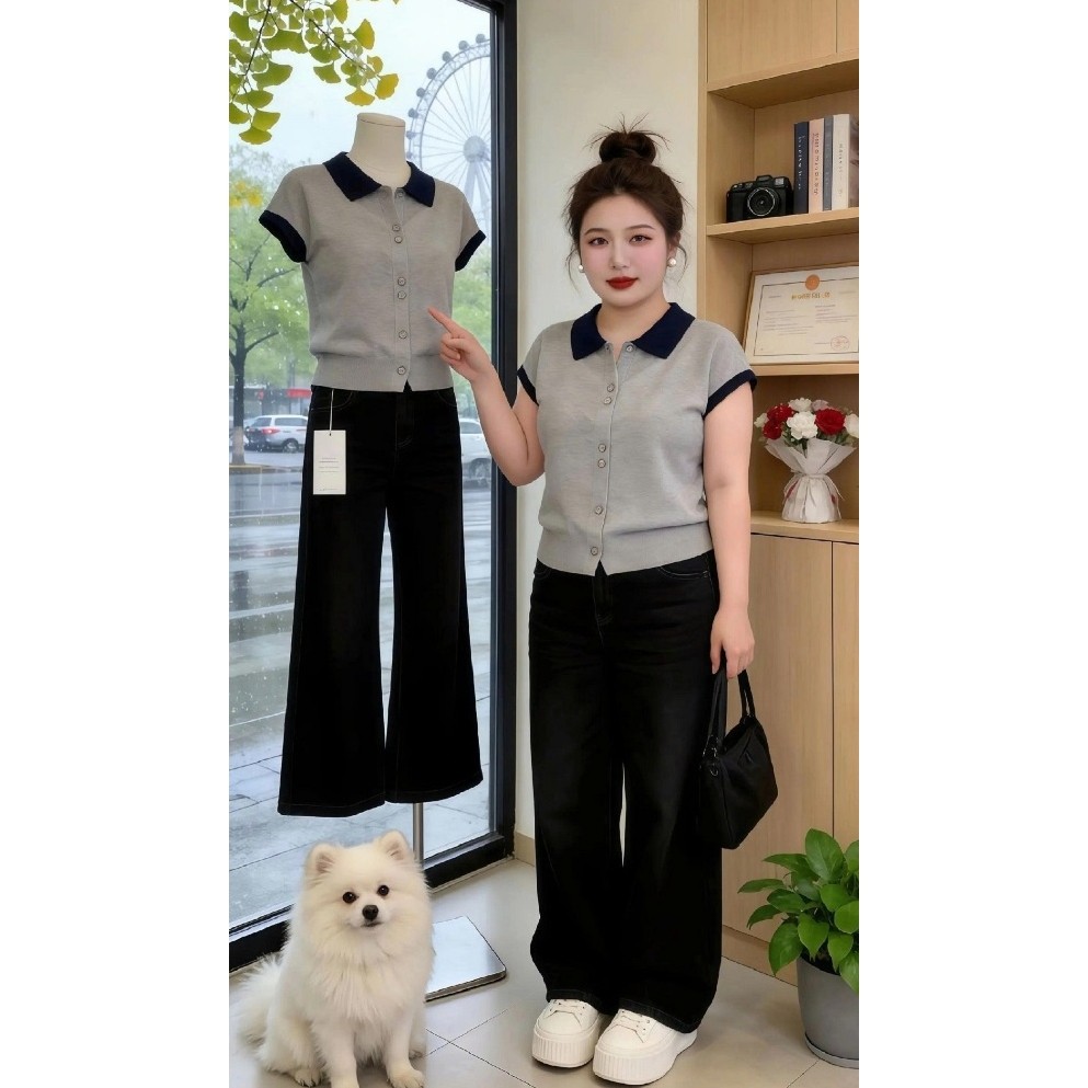 Áo Bigsize Nữ Tú Mỡ Áo Bigsize Thiết Kế Kiểu Nút Đơn Đi Chơi Đi Tiệc Đủ Size 45-80kg AK0431 | BigBuy360 - bigbuy360.vn