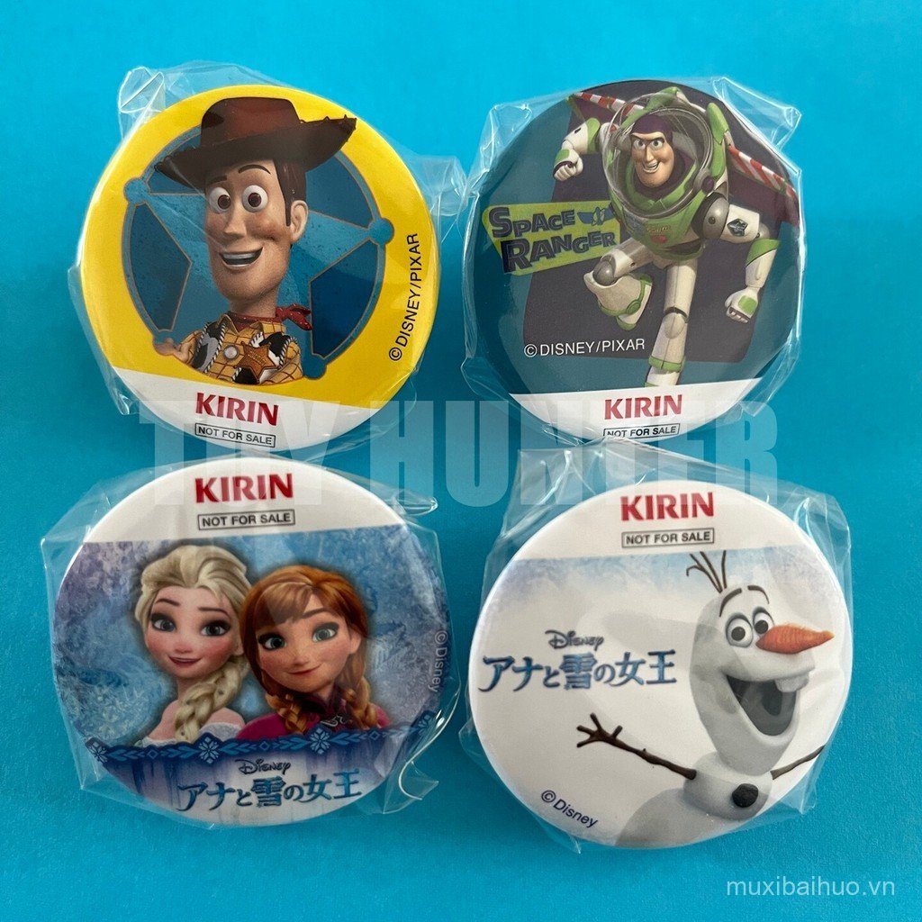 Hàng số lượng lớn Nhật Bản KIRIN KIRIN KIRIN Drink Limited Toy Story Frozen Huy hiệu Thanh Huy hiệu 