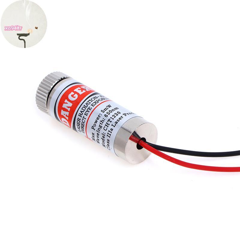 XOITR 650nm 5mW Red Point / Line / Cross Laser Module Đầu Laser Ống Laser 3v-5v Đầu Laser chấm được 
