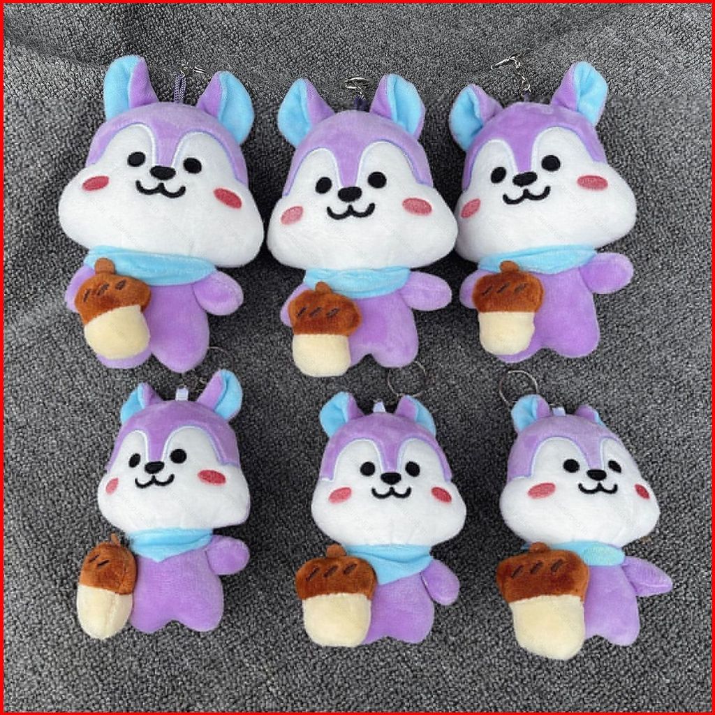 SQ5 BTS BT21 J-HOPE JACK TRONG HỘP Búp Bê Sang Trọng Sóc Tím Dễ Thương Quà Tặng Cho Bé Gái JIMIN Bên