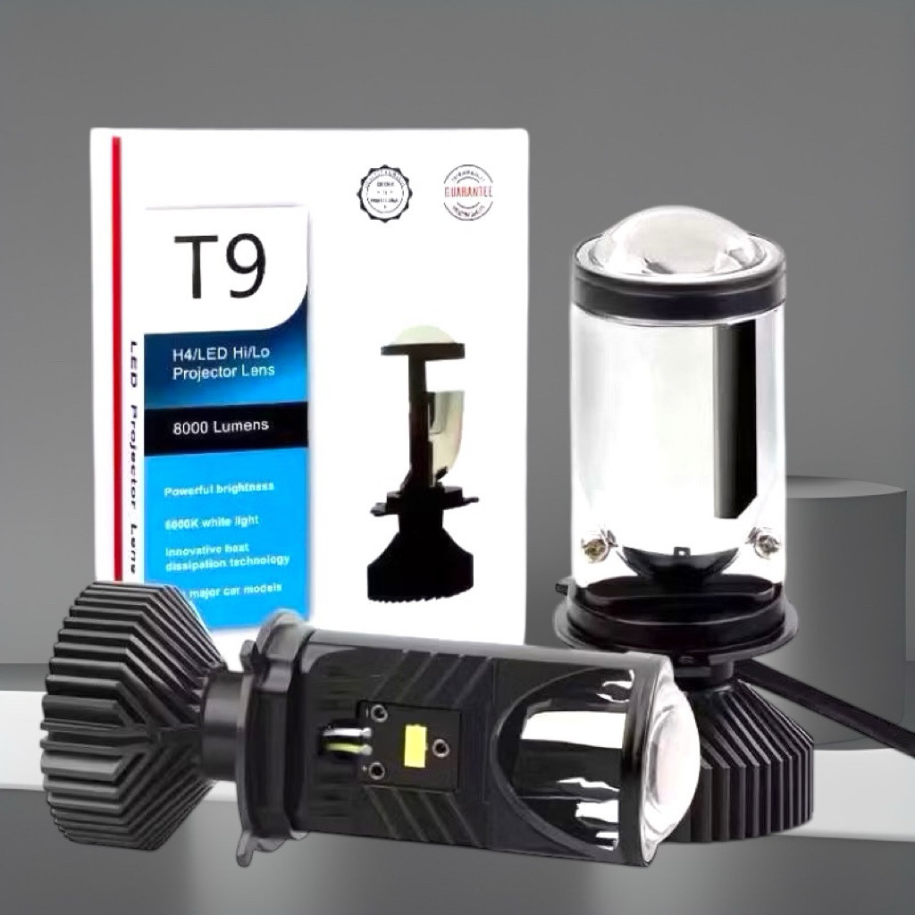 Đèn Pha Led  Bi Cầu Mini T9 Chân H4 Lắp Wave 50/100/110/Rs Và Nhiều Dòng Xe Khác.(Giá 1 Bóng) @