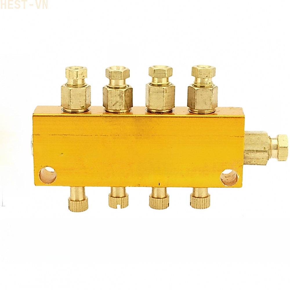 Precision Adjustable Brass Oil Distributor 1 Inlet Multiple Outlet for Air Tools