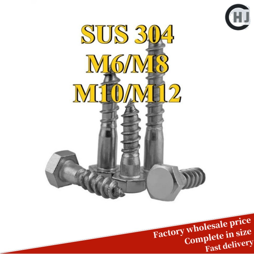 Vít tự khoan INOX 304 M6X30 M6X35 M6X40 M6X45 M6X50 M6X60 đầu bake chống gỉ cho gỗ kim loại 10/20/4 