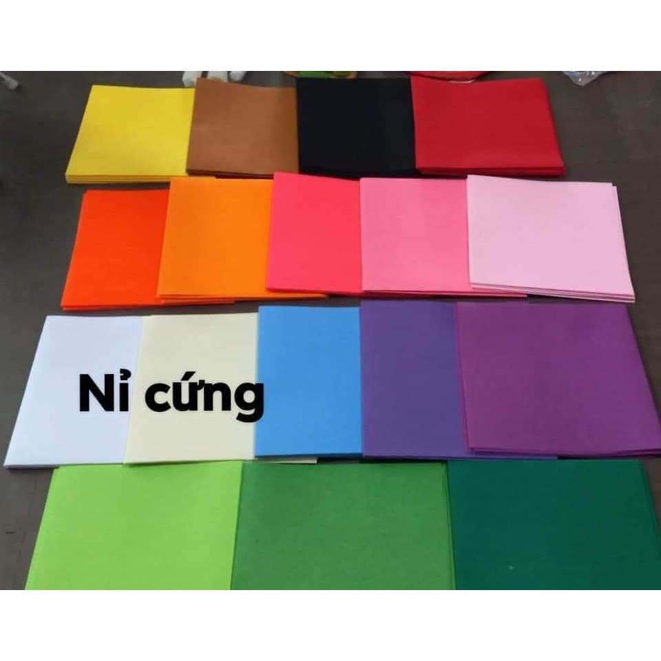 [Sỉ] Vải dạ nỉ cứng mầm non, vải dạ khổ lớn 90x90cm, vải nỉ cứng mầm non làm đồ thủ công, trang trí