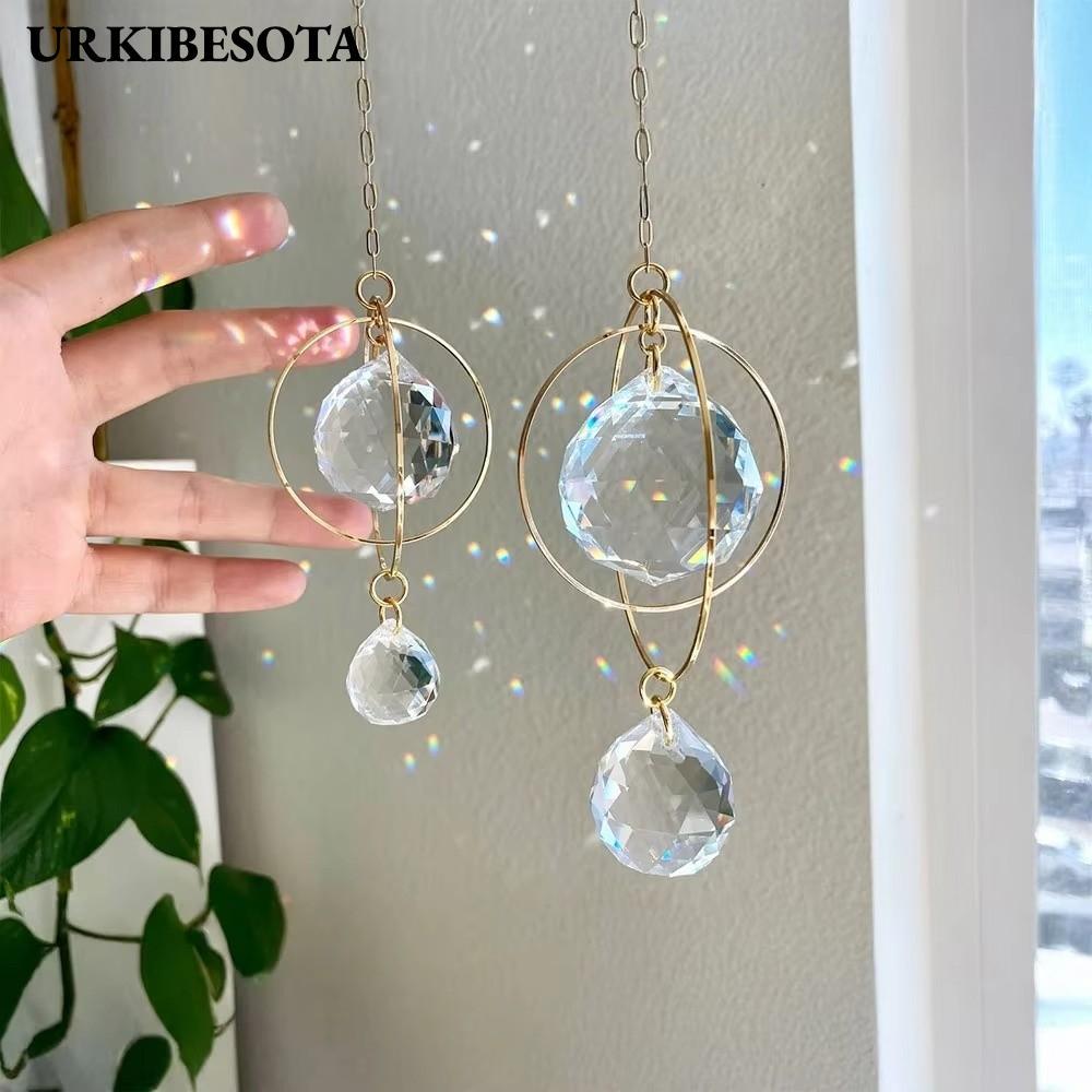 URKIBESOTA Crystal Sun Catcher, Galaxy Metal Suncatcher Crystal Jewelry, Trang trí ô tô Đồ thủ công 
