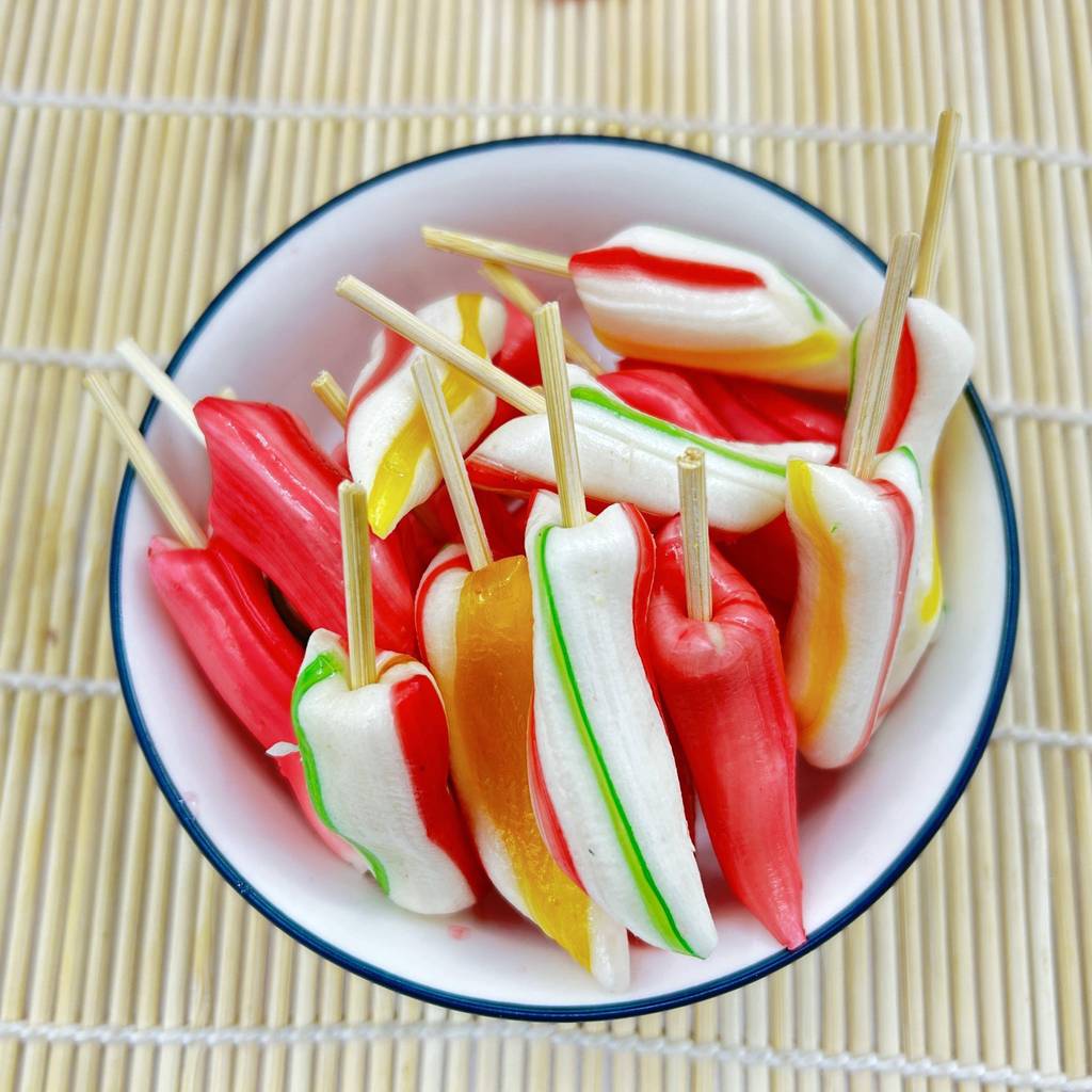 Anqing Đặc Biệt Handmade Lollipop Ớt Kẹo Mè Đầy Maltose 80 Hoài Cổ Đồ Ăn Nhẹ Trẻ Em Kẹo Nhiều Màu Sắ