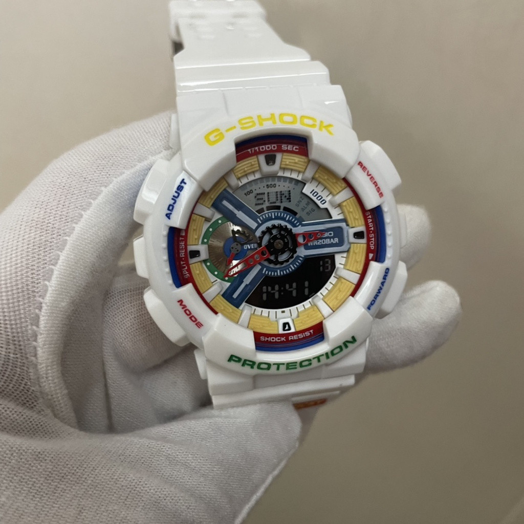 Đồng hồ thể thao IDAWN7 Ga-110 Lego màu trắng series ga-111DR DEE và RICKY Phụ kiện dây đeo đồng hồ