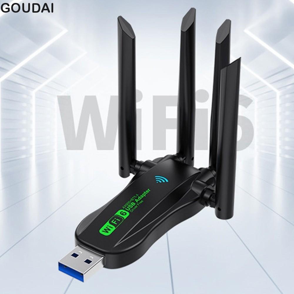 Bộ chuyển đổi USB WiFi6 băng tần kép GOUDAI, AX900 Bluetooth 5.4 900Mbps WiFi Dongle, Plug Play 2.4G
