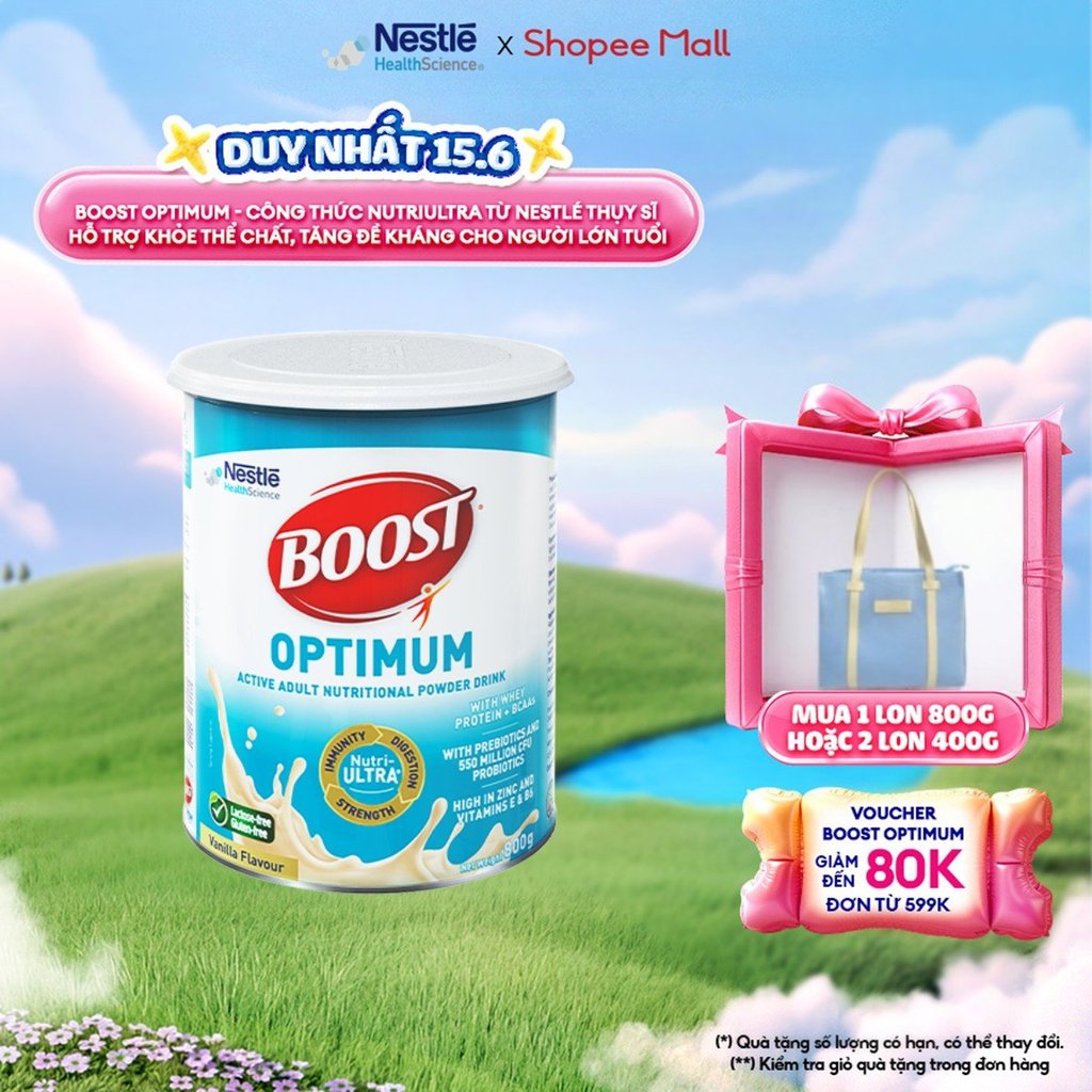 Sữa Bột NESTLÉ BOOST OPTIMUM Singapore Bổ Sung Dinh Dưỡng Cho Người Lớn Tuổi