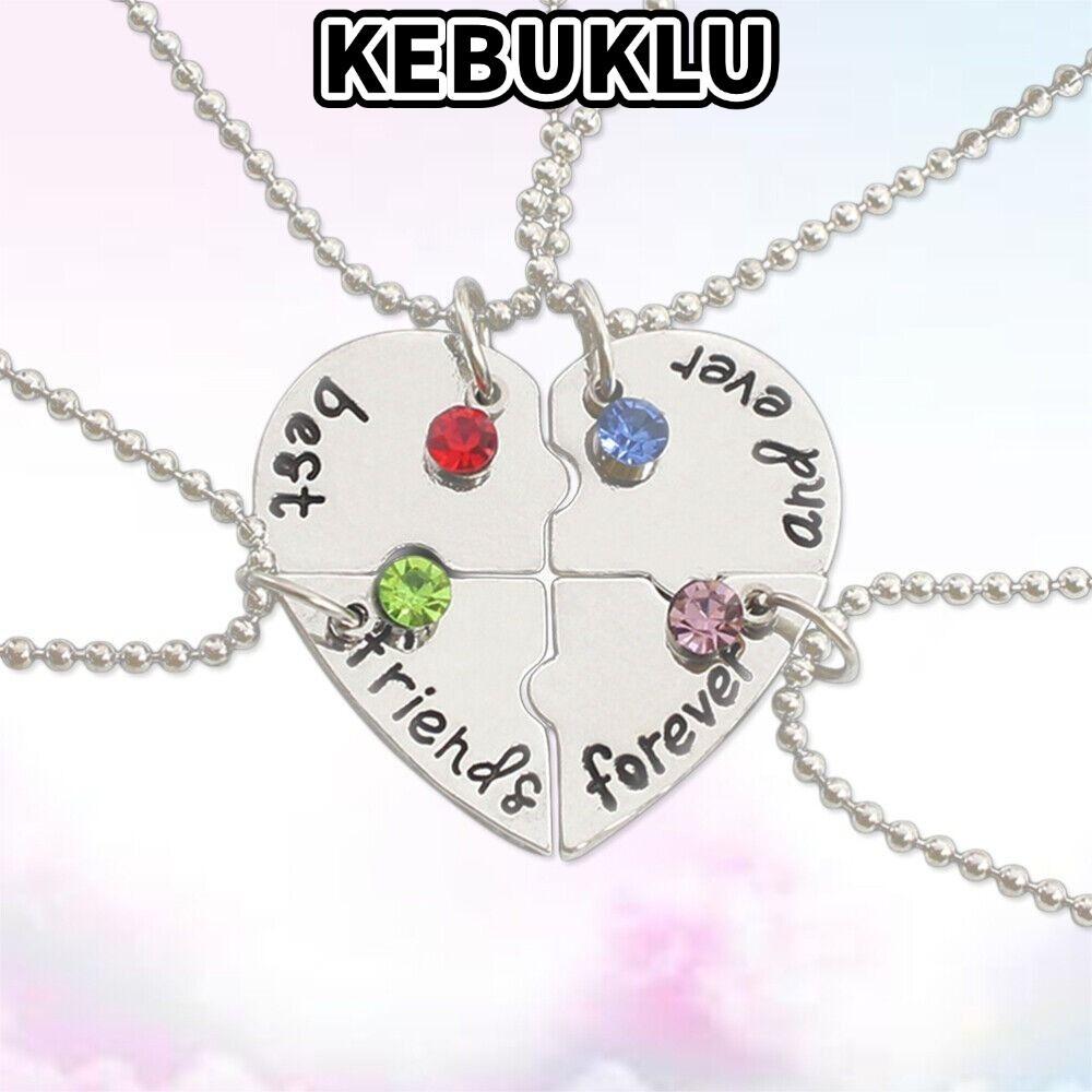 KEBUKLU 4 Bff Friend Vòng cổ tình yêu Người bạn thân nhất Vòng cổ nữ