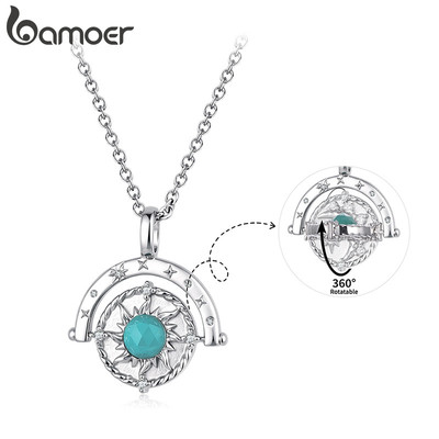 Vòng cổ nguyên bản Bamoer Trang sức Aquamarine dành cho nữ Quà tặng
