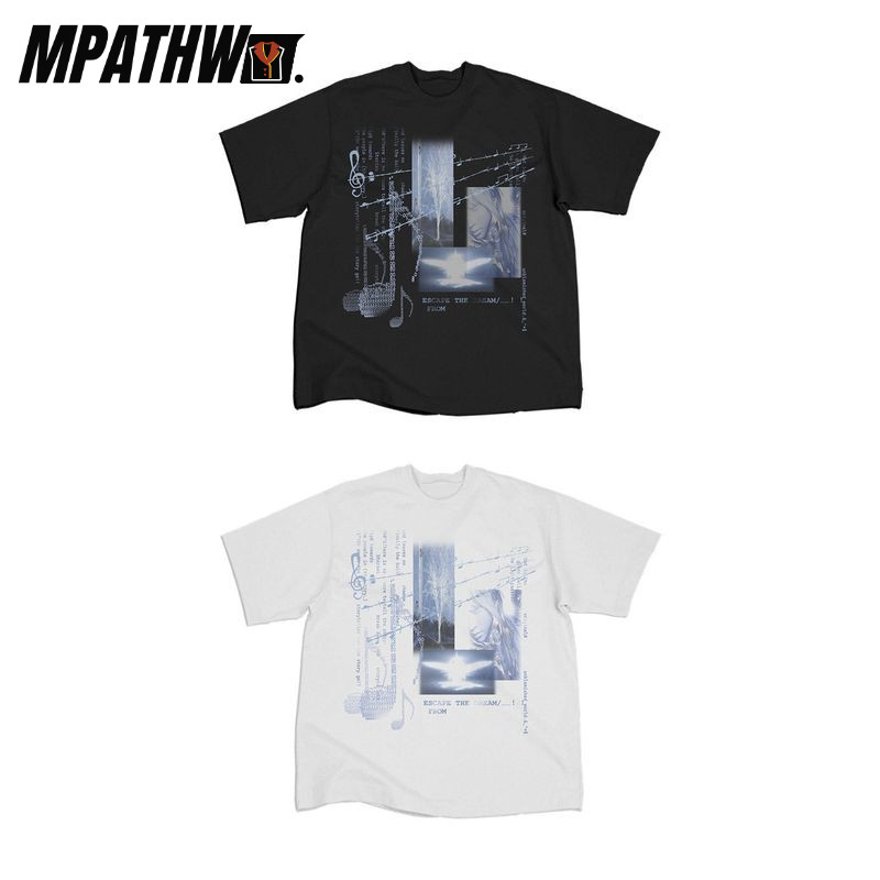 MPATHW Digital Direct Injection American High Street Wind Notes Áo thun ngắn tay thiên thần