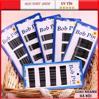 Vỉ 60 kẹp tóc ghim tăm đen tiện dụng