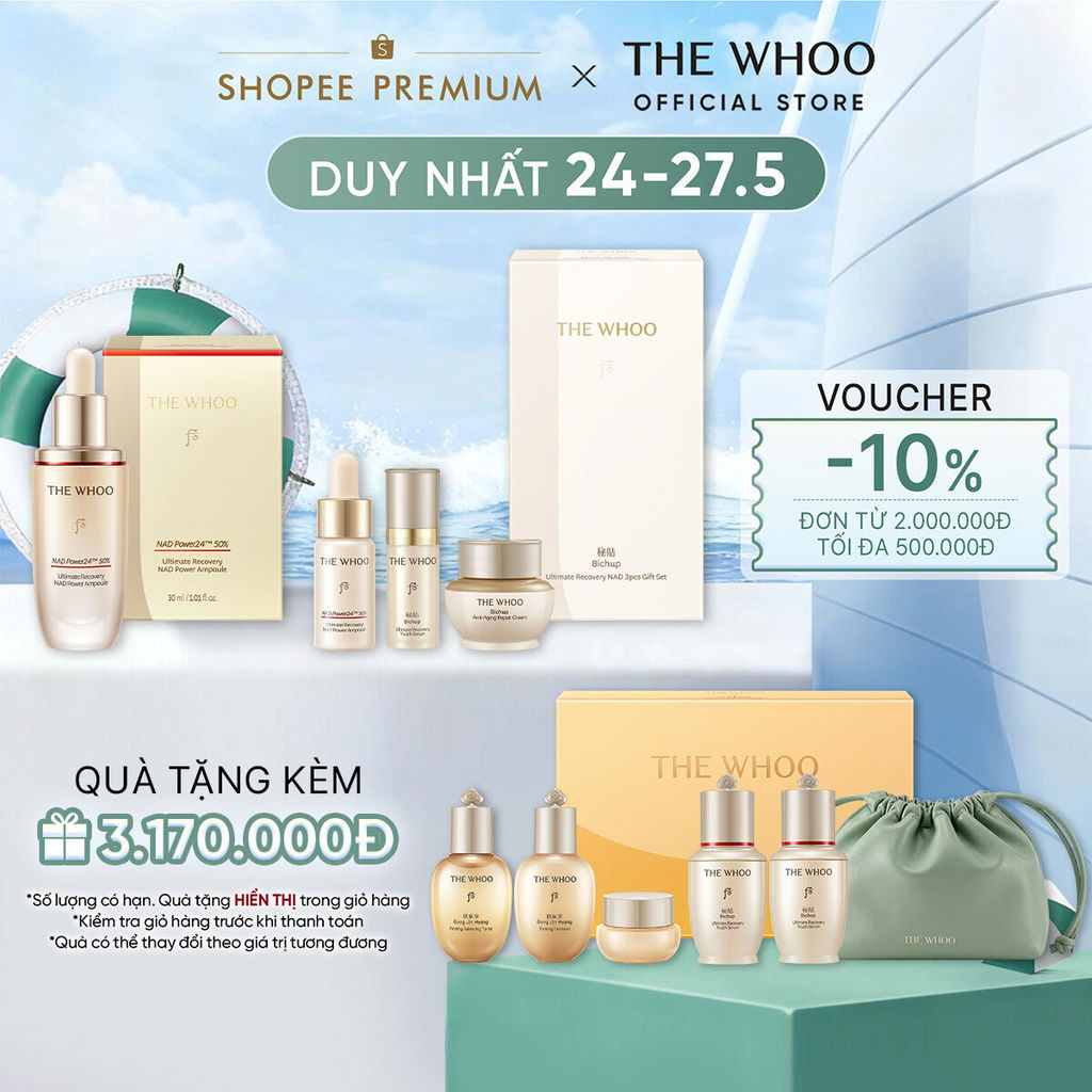 [THE WHOO OFFICIAL] Bộ tinh chất tăng cường, hỗ trợ ngừa lão hóa chuyên sâu Bichup Ultimate Recovery NAD Power Ampoule | BigBuy360 - bigbuy360.vn