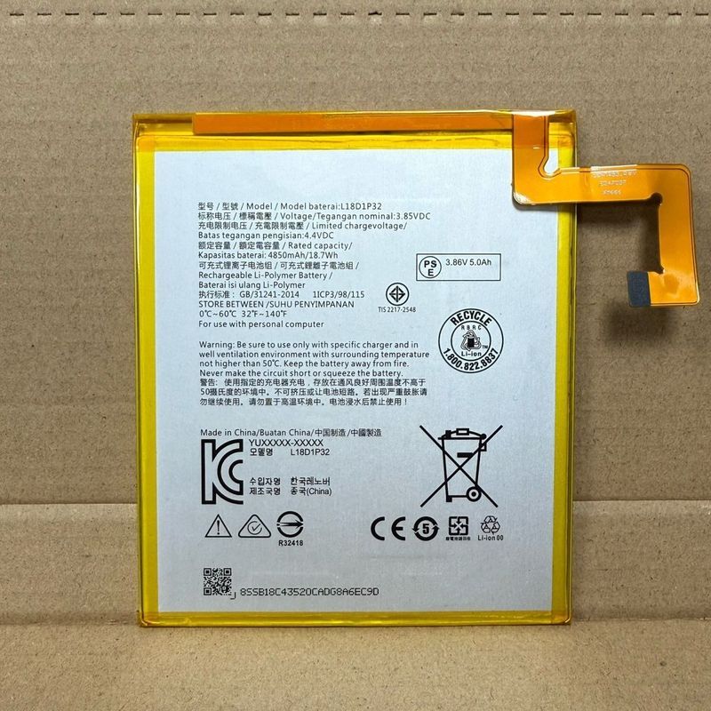Thích hợp cho pin máy tính bảng mới L18D1P32 t M10 TB-X605L / F X605M