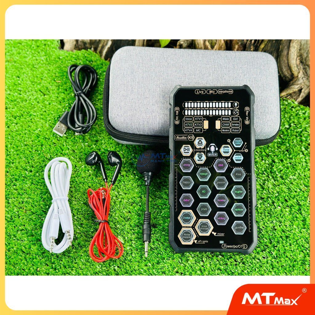 [Sound card K9 mobile không cần micro - Chơi game, thu âm, livestream, karaoke online auto tune