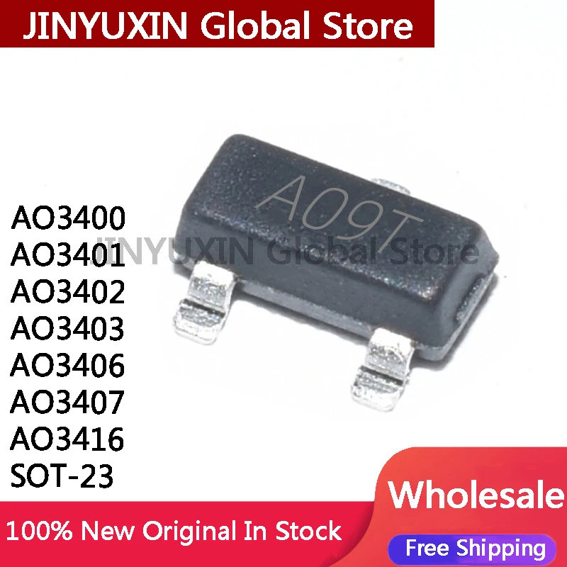 5 Cái AO3400 AO3401 AO3402 AO3403 AO3406 AO3407 AO3416 SOT-23 IC Chip Còn Hàng Bán Buôn
