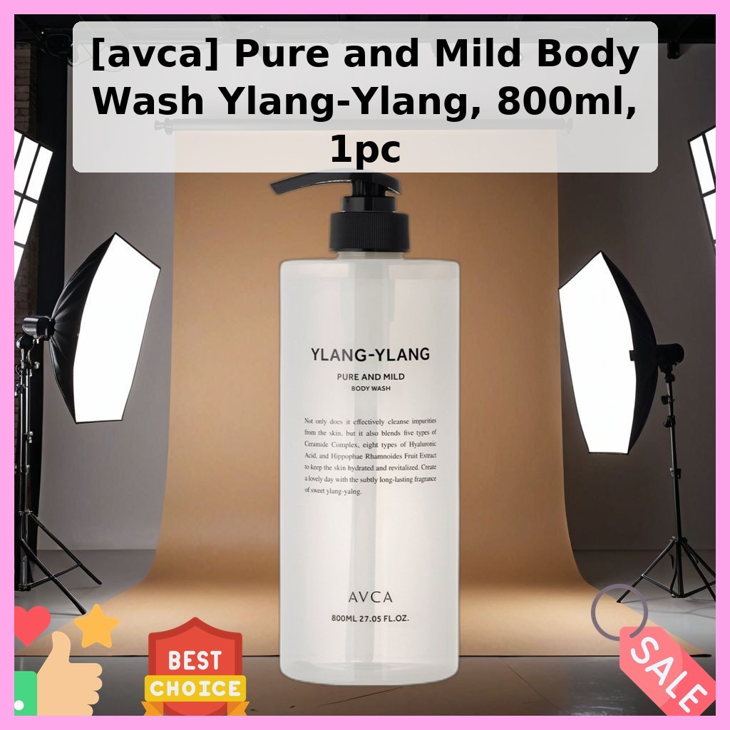 [avca] Sữa Rửa Toàn Thân Nguyên Chất Và Nhẹ Ylang-Ylang, 800ml, 1pc / Sữa Tắm Hàn Quốc / Hương Ylang