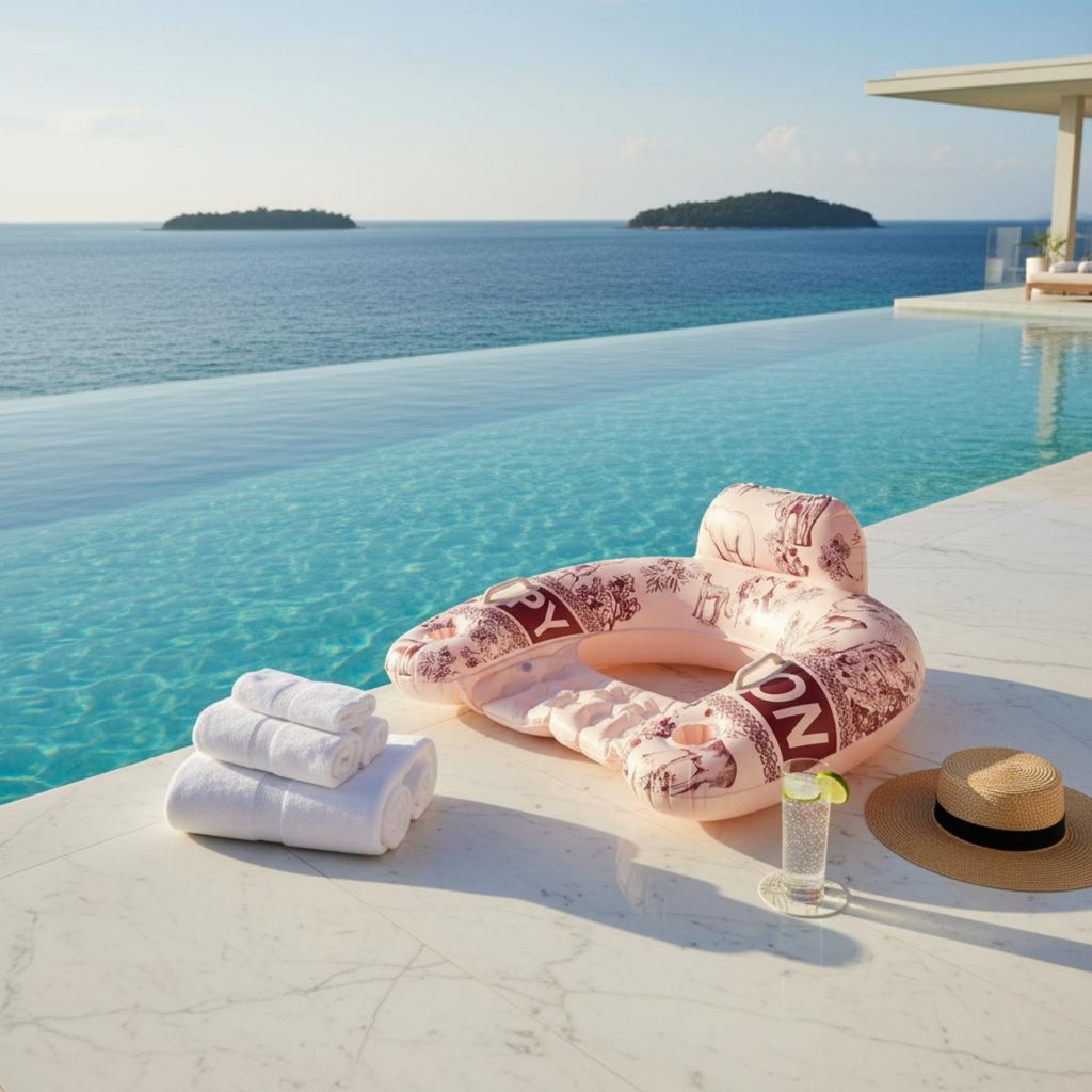 Phòng chờ bơm hơi Lounger Lớn lên Tựa lưng Bể bơi Lounger Recliner Lounger Tay cầm bên Bể bơi Reclin