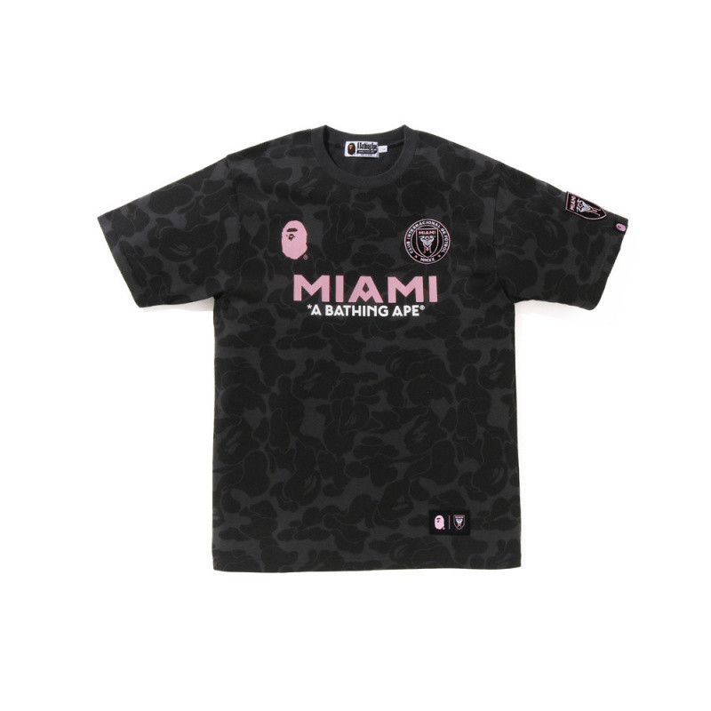 BAPE X MIAMI International MIAMI Joint Ngụy Trang Nam Nữ Cùng Phong Cách Áo Thun Thể Thao Tay Ngắn D