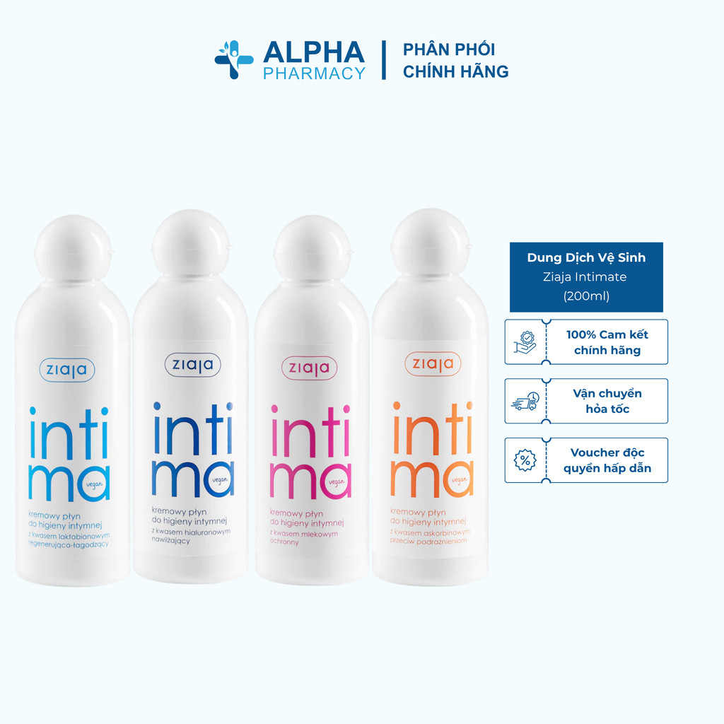 Dung Dịch Vệ Sinh Ziaja Intima Làm Sạch Dịu Nhẹ & Khử Mùi - 200ml