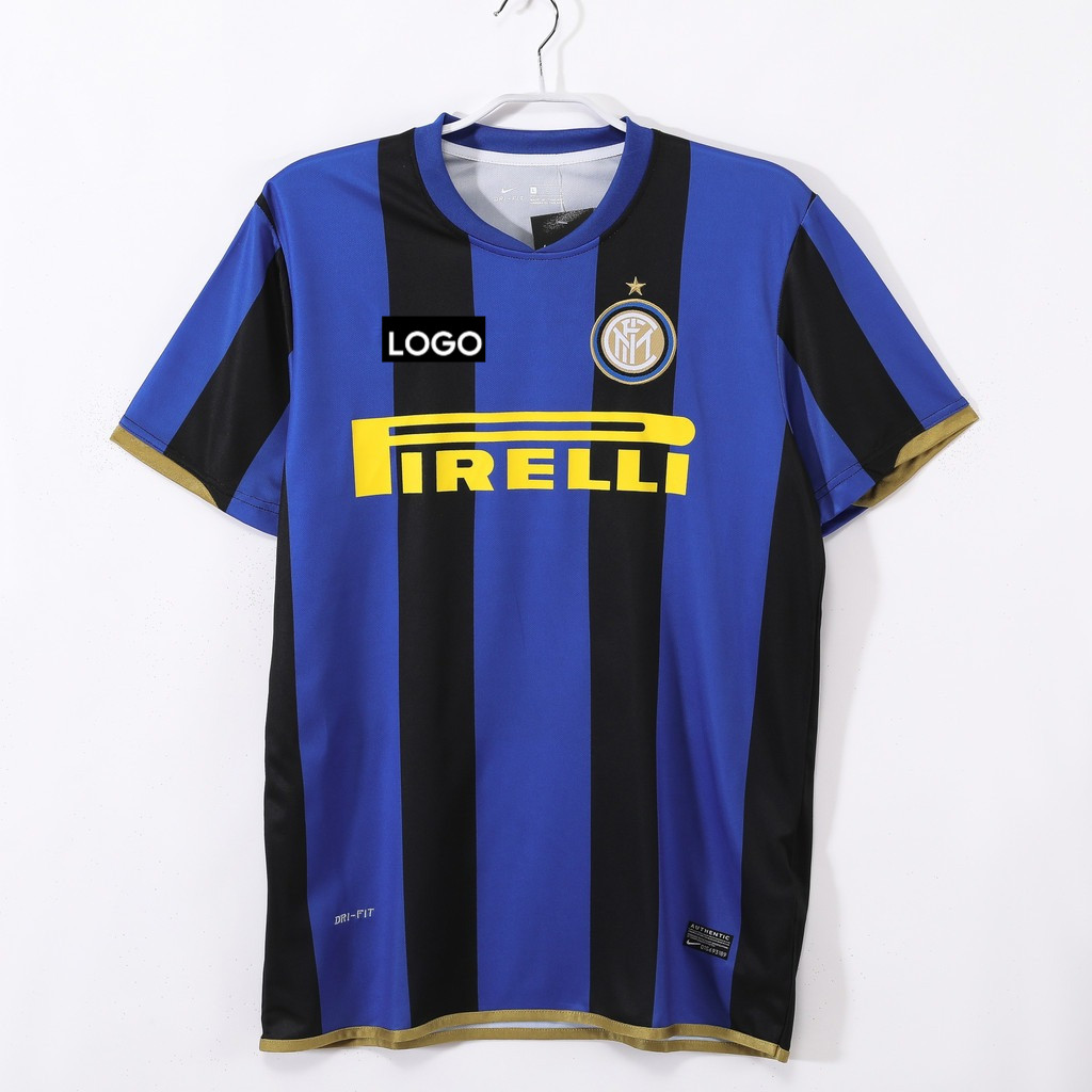 2008 / 09 Inter Milan Home Classic Soccer Club Áo bóng đá phiên bản cổ điển