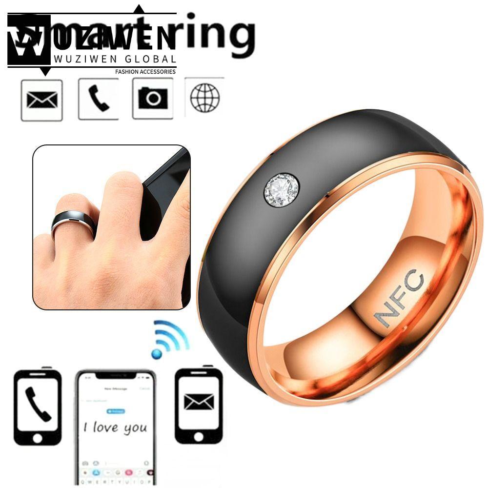 WUZIWEN Nhẫn thông minh WUZIWEN NFC, Nhẫn kỹ thuật số kết nối ngón tay đa chức năng, Thiết kế đặc bi