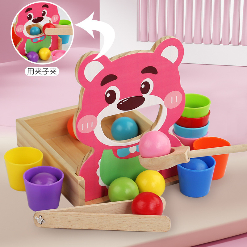 Popular~Montessori Cognitive Educational Toys for Baby Fine Motor Skills Training, Children's Color 