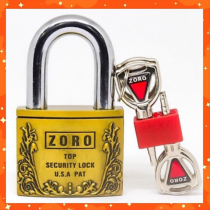 Ổ Khóa ZORO 6 Phân (60mm) Bông Lúa (Thường) và Ổ Khóa Nhà Zoro Màu Bạc (Thường) 4/5/6/7 Phân