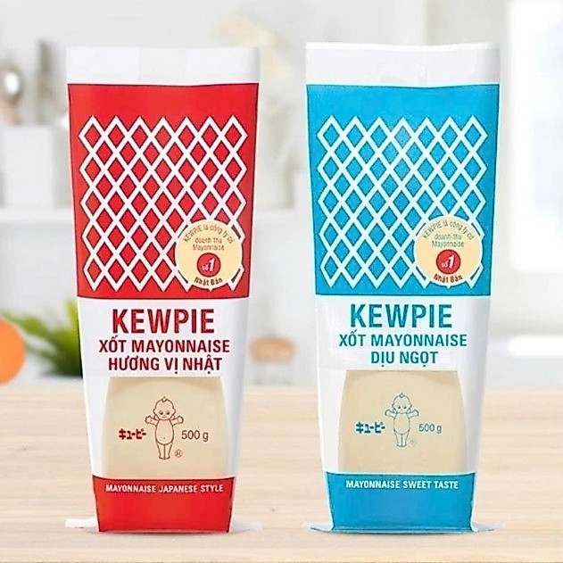 Xốt mayonnaise Kewpie size 130g vị Nhật/đỏ (mặn), Ngọt (xanh) date mới- chính hãng