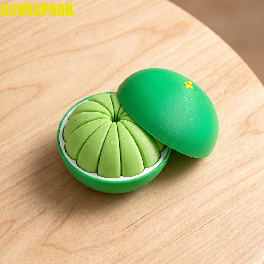 NOVASPARK 3D In Cam, Mô hình trái cây Đồ chơi giải nén màu cam nhựa PLA, Cam nhân tạo Màu cam vàng X