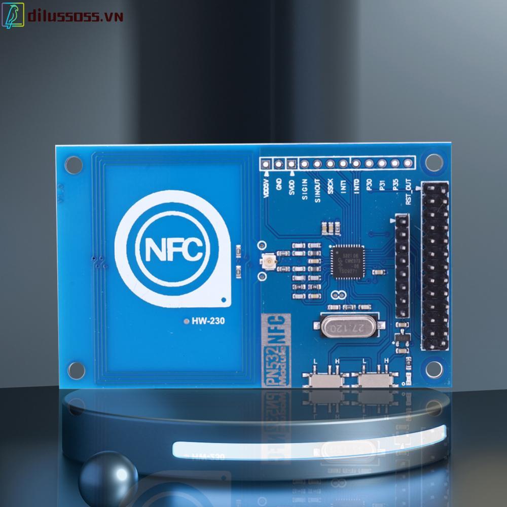 [dilussoss.vn] Đầu đọc RFID PN532 NFC Writer Shield SPI I2C 13.56 MHz Đầu đọc giao tiếp trường gần C