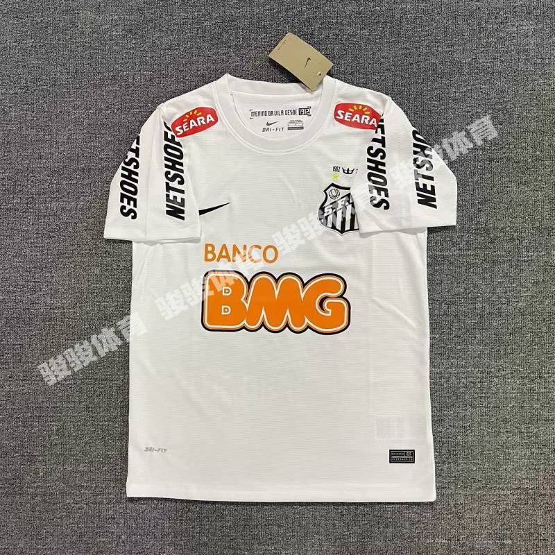 1213 Santos Jersey Neymar 11 Sandoz Edition Soccer Uniform Retro Quick-Drying Polyester Home Court J