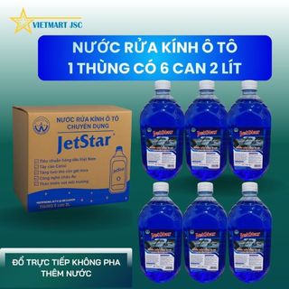 [Thùng 6 Can 2 Lít] Nước Rửa Kính Ô Tô JetStar Cao Cấp Chính Hãng
