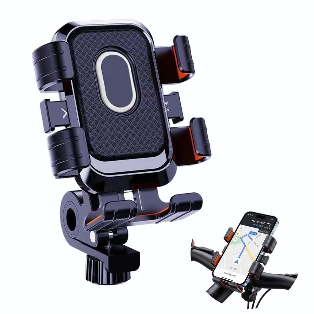 Bicycle Smartphone Holder [Six-Point Lock] - One-Hand Operation