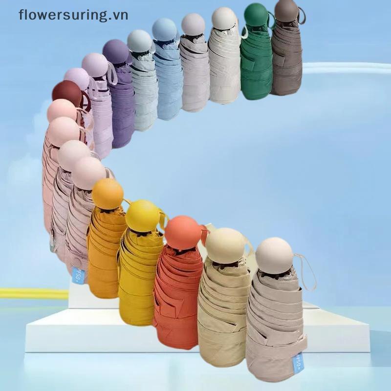 {FLO} Ô dù Mini siêu nhẹ Ô dù chống nắng Gấp chống tia cực tím Ô dù nhỏ gấp gọn Lưới gấp {flowerurin