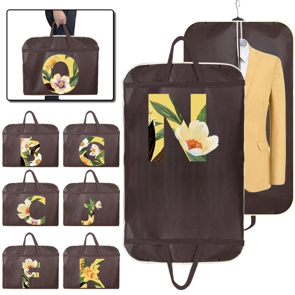 Clothes Cover Clothes Dust Cover Dress Cover Garment Bags Floral 26 Letter Printing Wardrobe Hanging