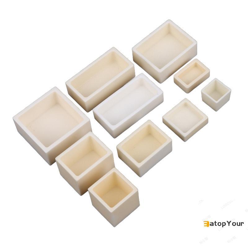 EatopYour 99% Alumina Vuông Crucible Chịu Nhiệt Độ Cao Gốm Crucible Cho Kim Loại Lò Nóng Chảy Phòng 