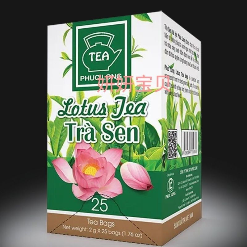Trà Việt Nam Phuc Long Trà Sen Fulong, Hộp 25 túi lọc tiện lợi