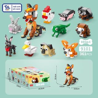 ( 10IN1 ) Set Đồ Chơi Lắp Ghép Set Chó 300+ Chi Tiết – Mô Hình Lắp Ráp Nhiều Mẫu