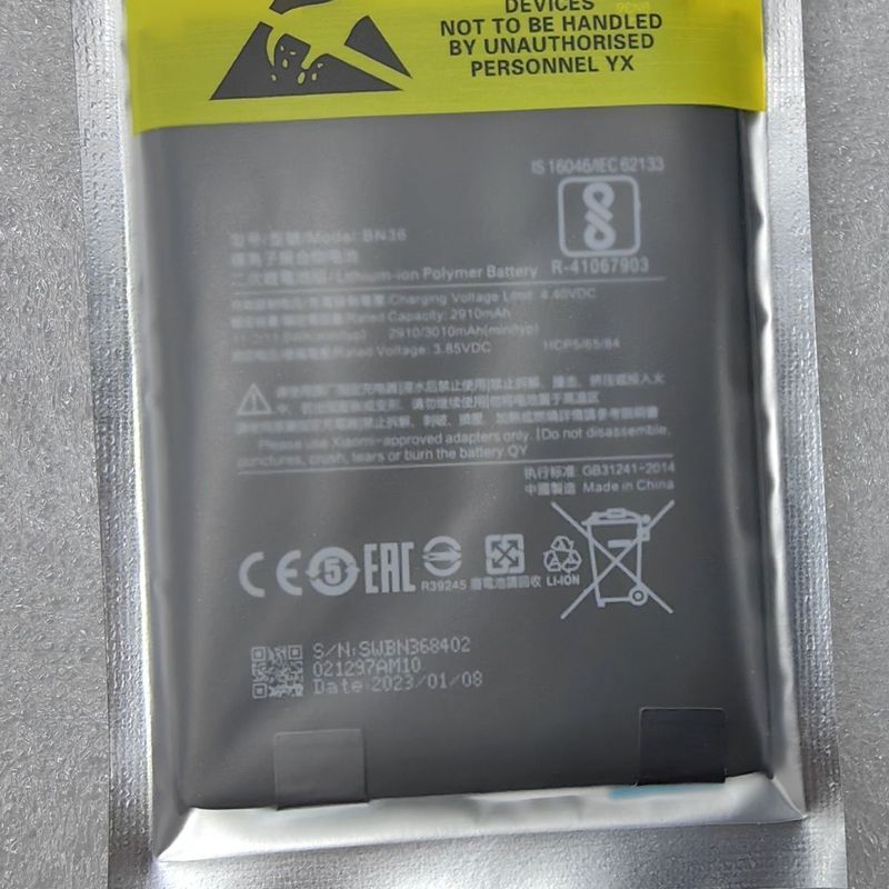 Thích hợp cho pin điện thoại di động Xiaomi 6X, pin BN36, pin hoàn toàn mới